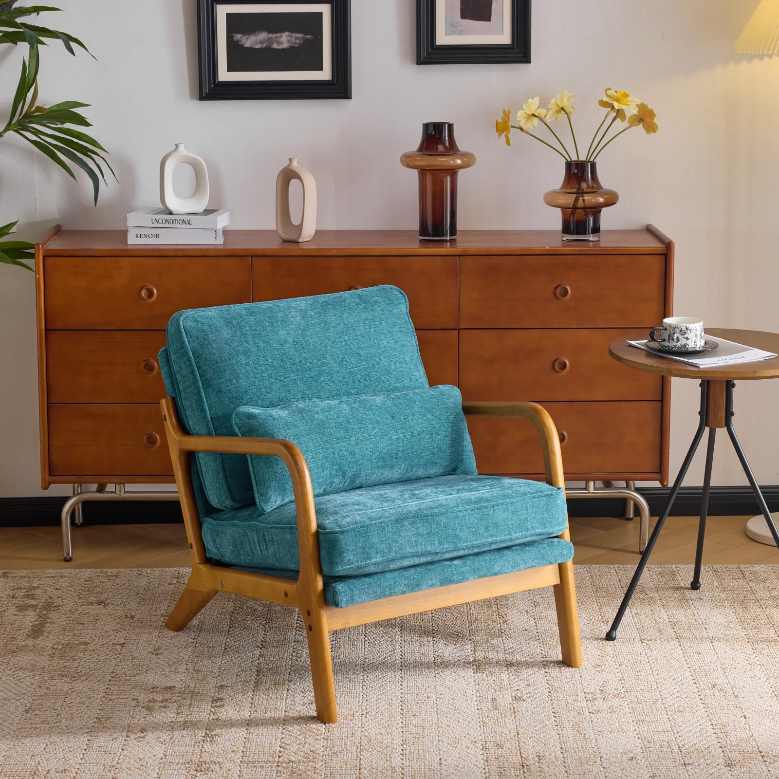 Amazon.com: VINGLI Chenille Mid-Century Modern Accent Chair, Cute